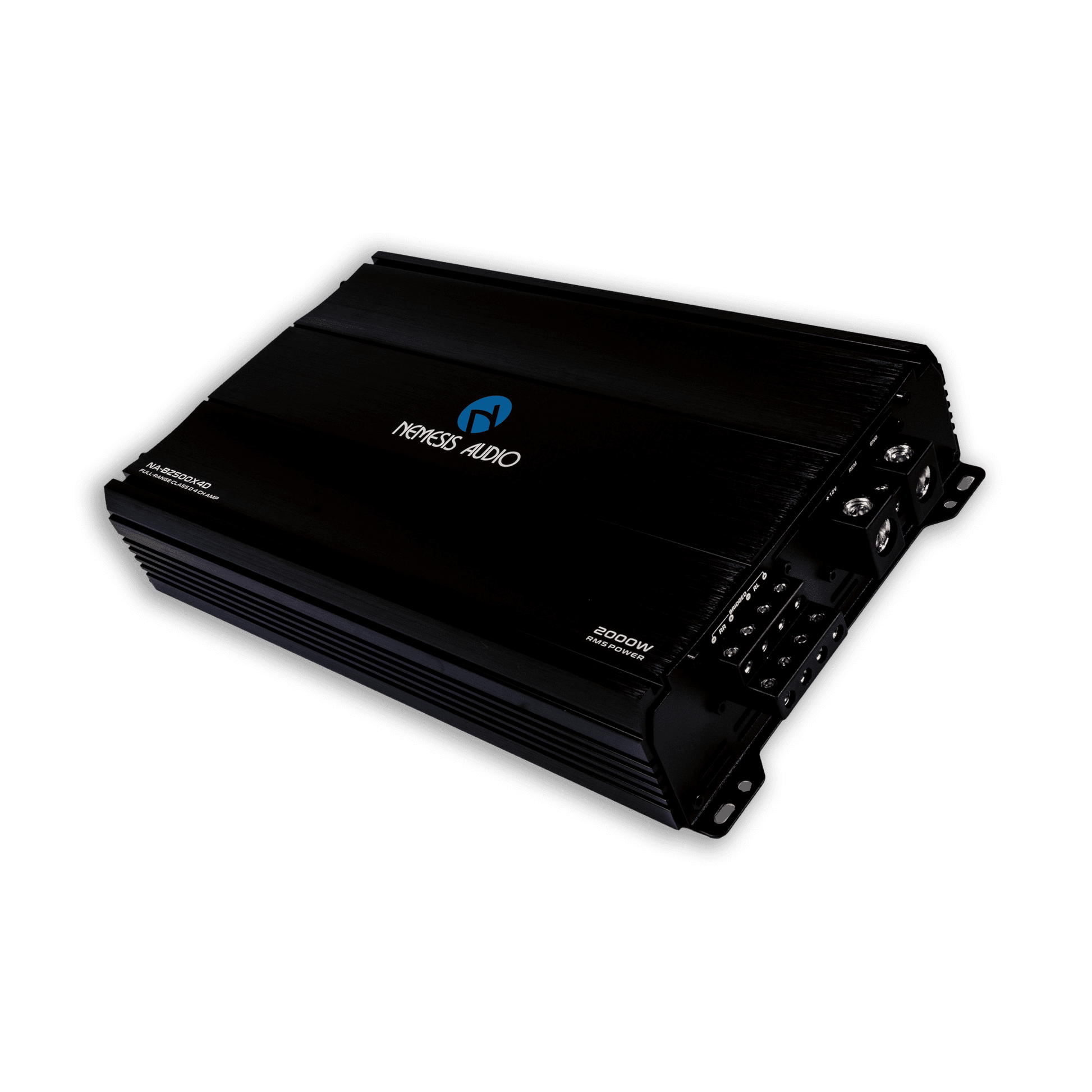 Nemesis NA-BZ500X4D 4-channel car amplifier angled right view