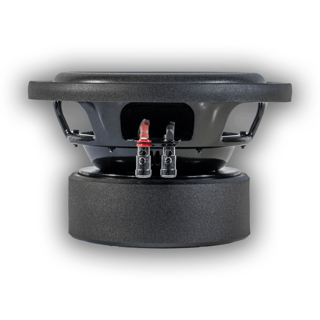 Nemesis Audio 8-inch subwoofer side view for compact dual 8 truck bass setup