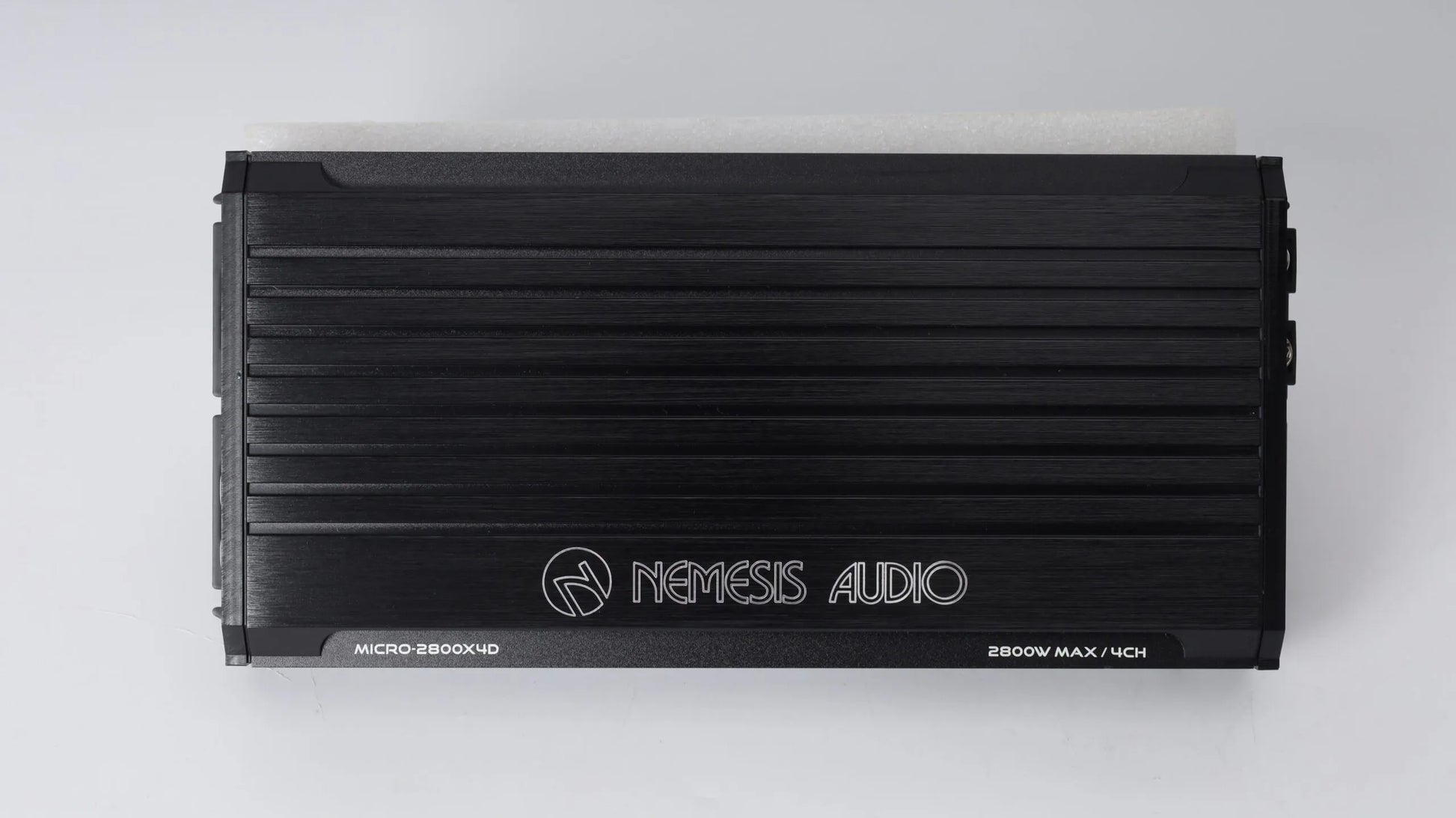 Nemesis MICRO-2800X4D 1400W RMS speaker amplifier close-up