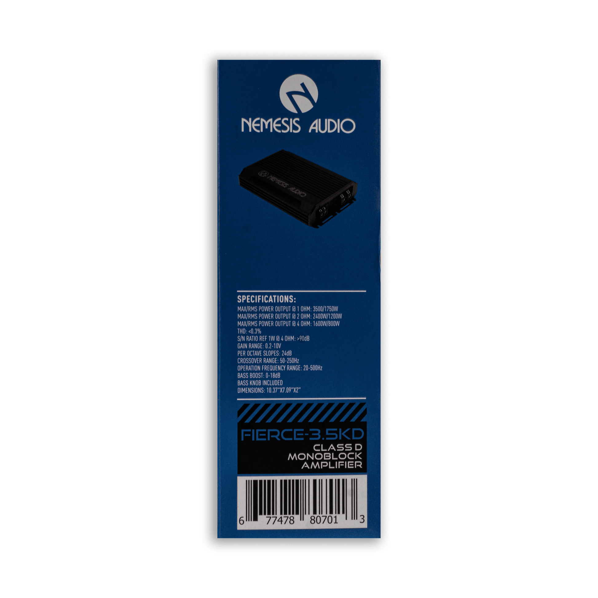 Nemesis Audio FIERCE-5KD 5000W max monoblock amplifier side view
