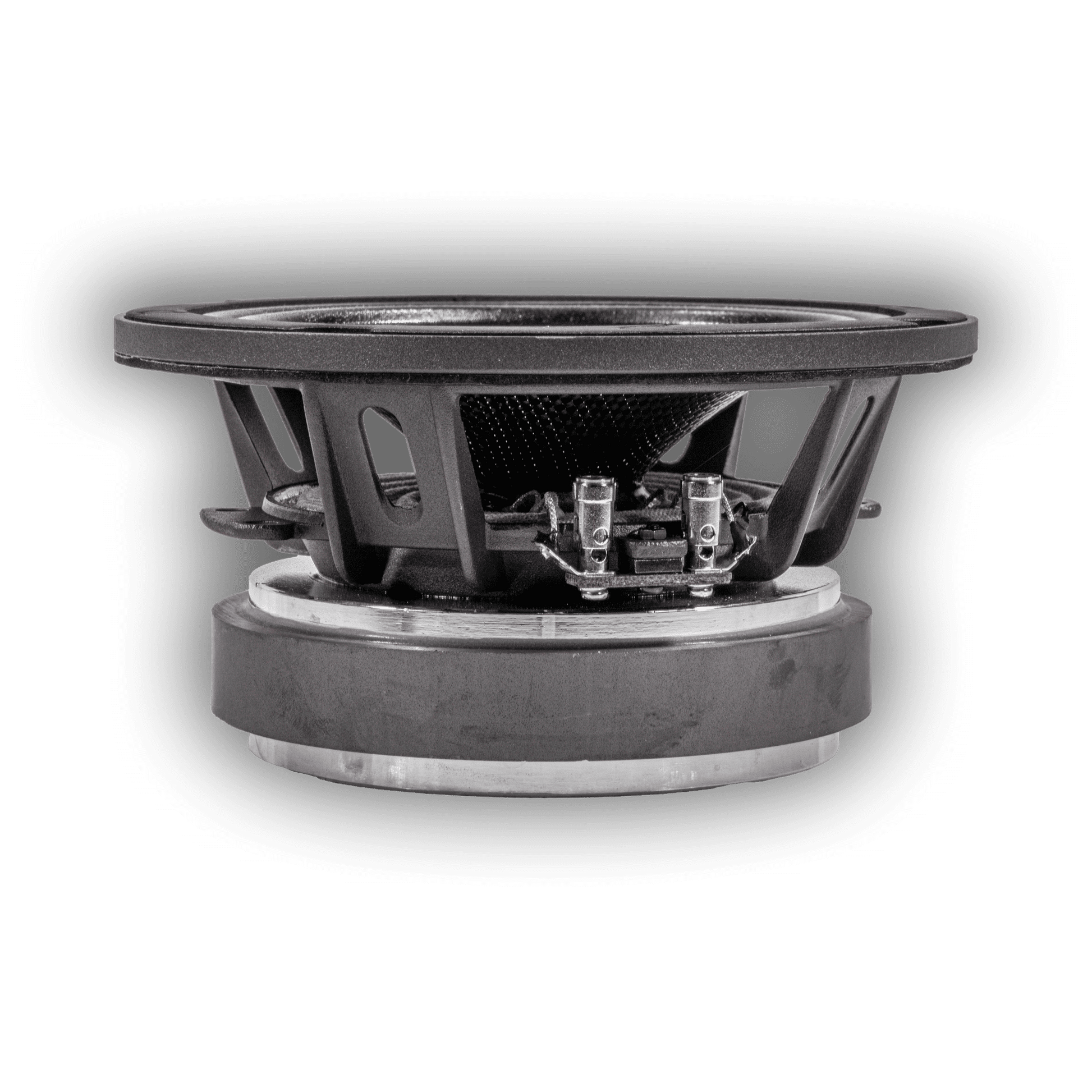 Nemesis Audio NA-6.5CMR 4 ohm car audio midrange speaker side angle