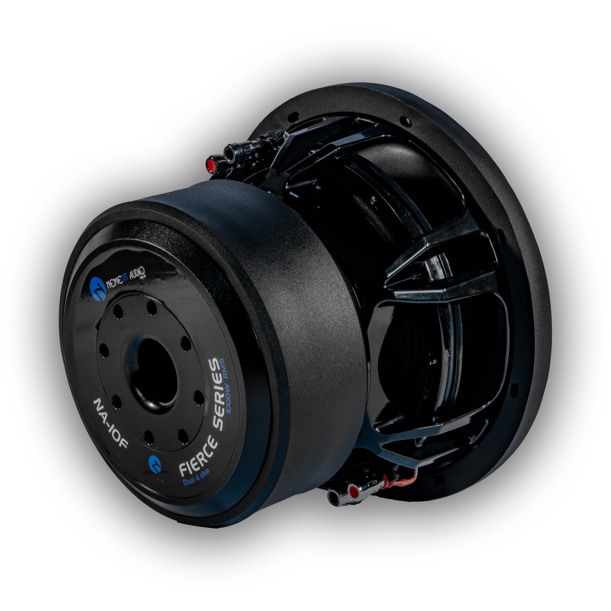Nemesis Audio NA-10F 10 inch dual voice coil subwoofer left side view