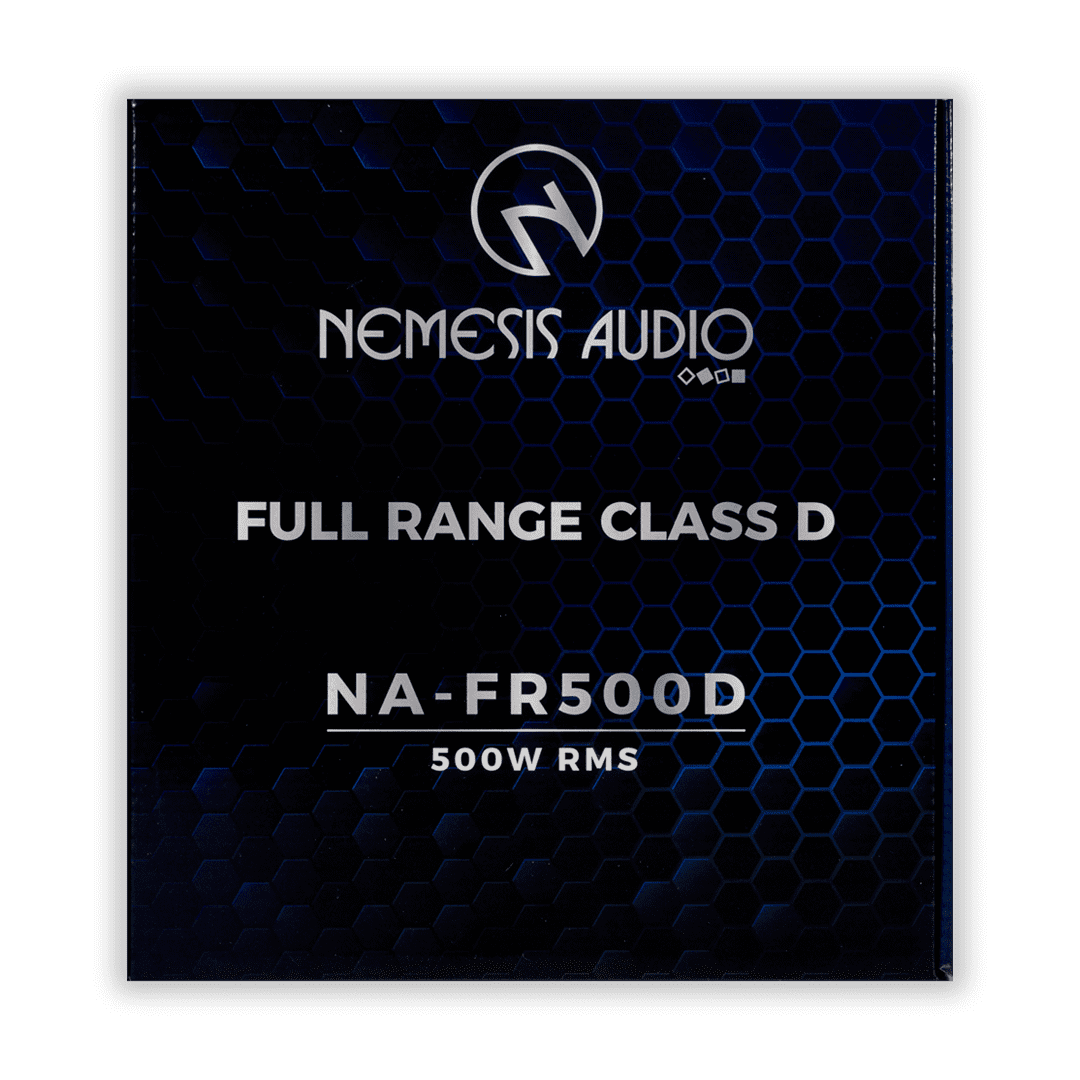 Nemesis Audio NA-FR500D 500W RMS amplifier retail box front
