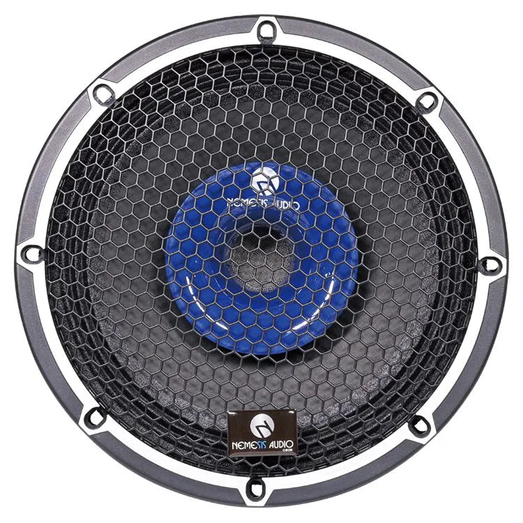 Nemesis Audio NA-8HSP 8 inch car audio coaxial speaker angle view