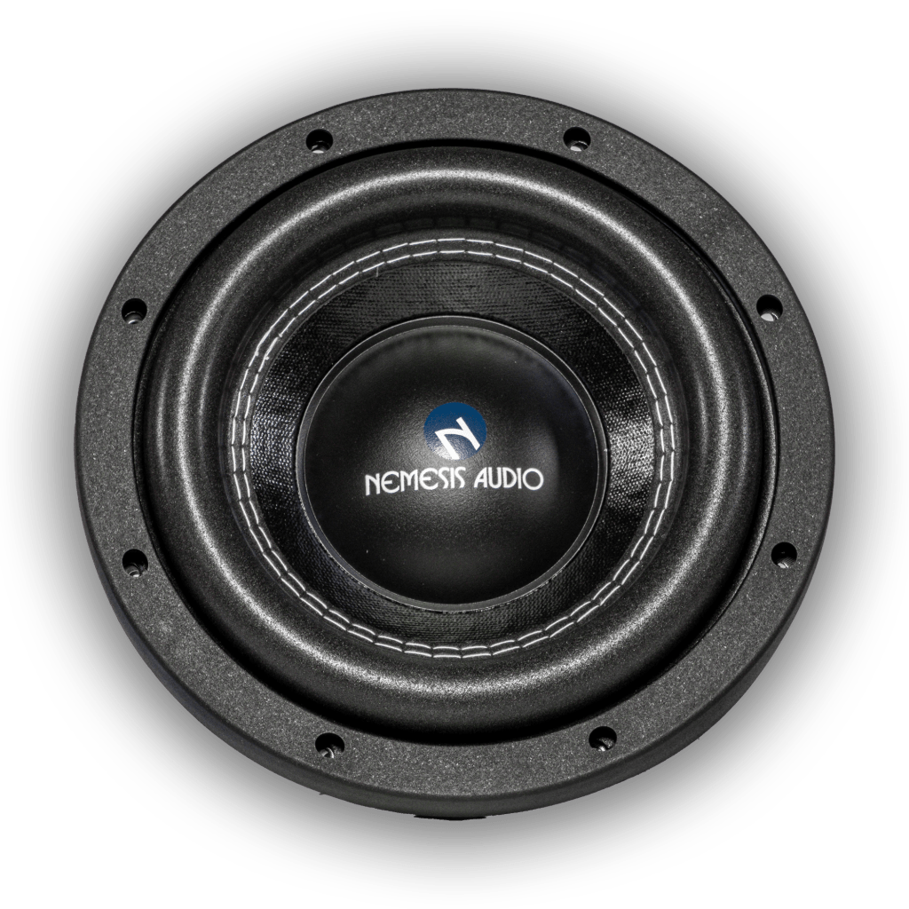 Nemesis Audio 8-inch subwoofer front view for universal 2x8 truck bass package