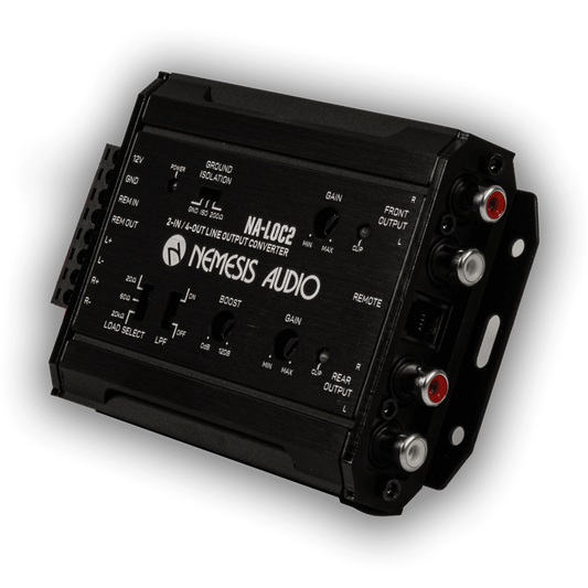 Nemesis Audio NA-LOC2 2 in 4 out line output converter right side view