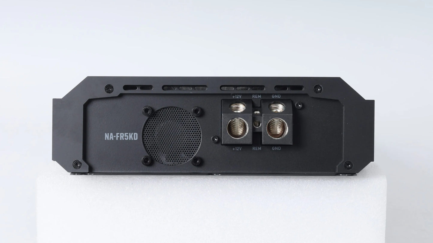Nemesis Audio NA-FR5KD high output full range amplifier angled view
