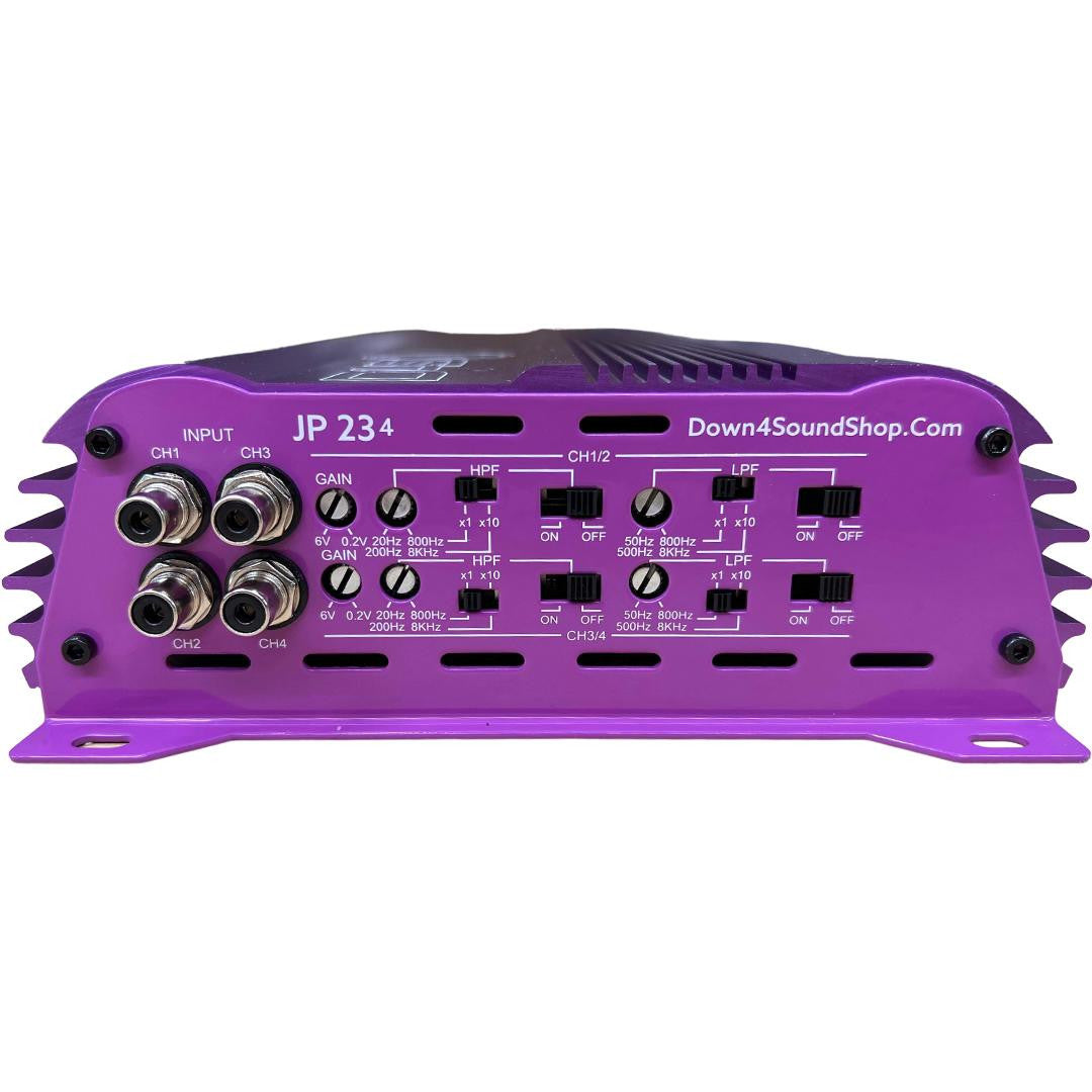 Down4Sound JP234 Purple 2000W 4-channel amplifier view 2