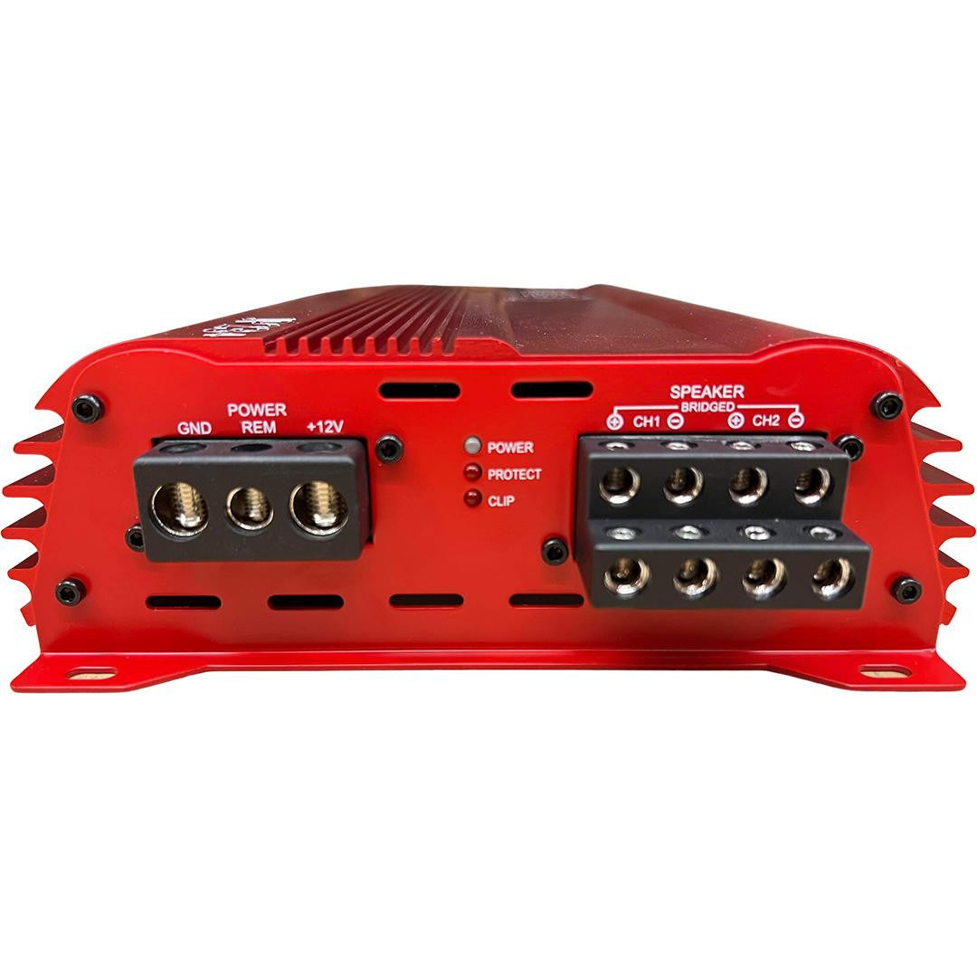 Down4Sound JP234 Red 2000W 4-channel amplifier view 3