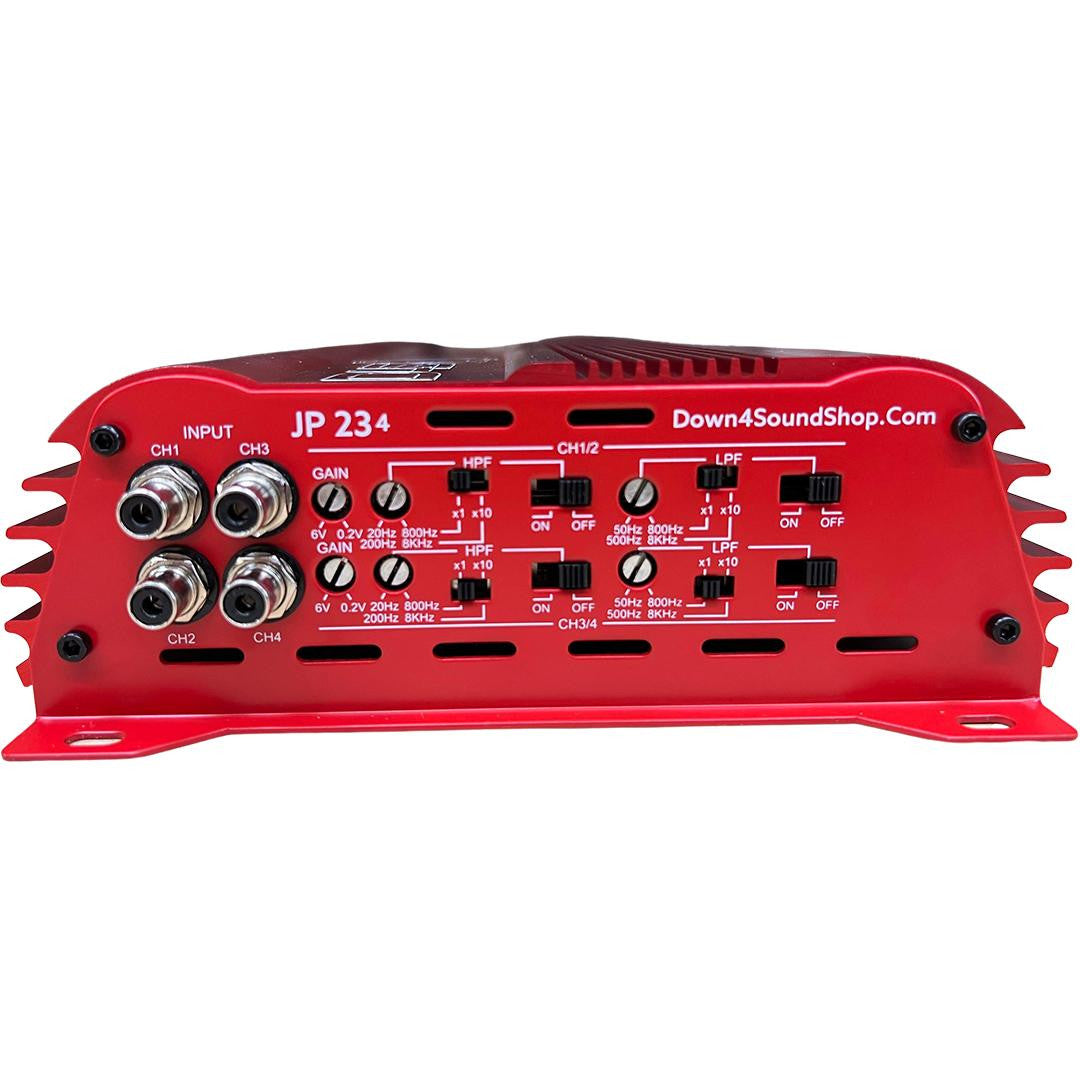 Down4Sound JP234 Red 2000W 4-channel amplifier view 4