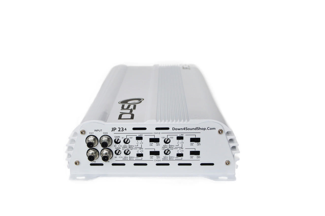 Down4Sound JP234 White Gloss 2000W 4-channel amplifier view 4