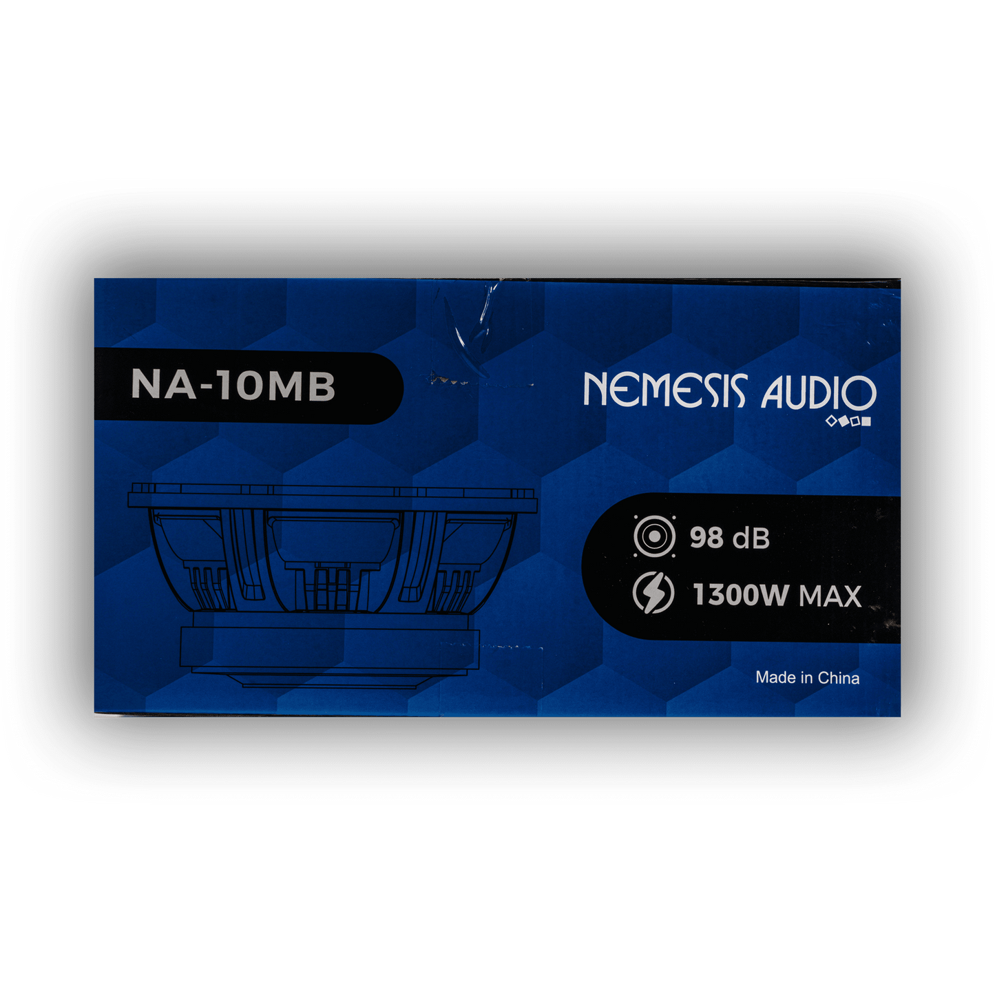 Nemesis Audio NA-10MB 10-inch pro audio midbass speaker side angle