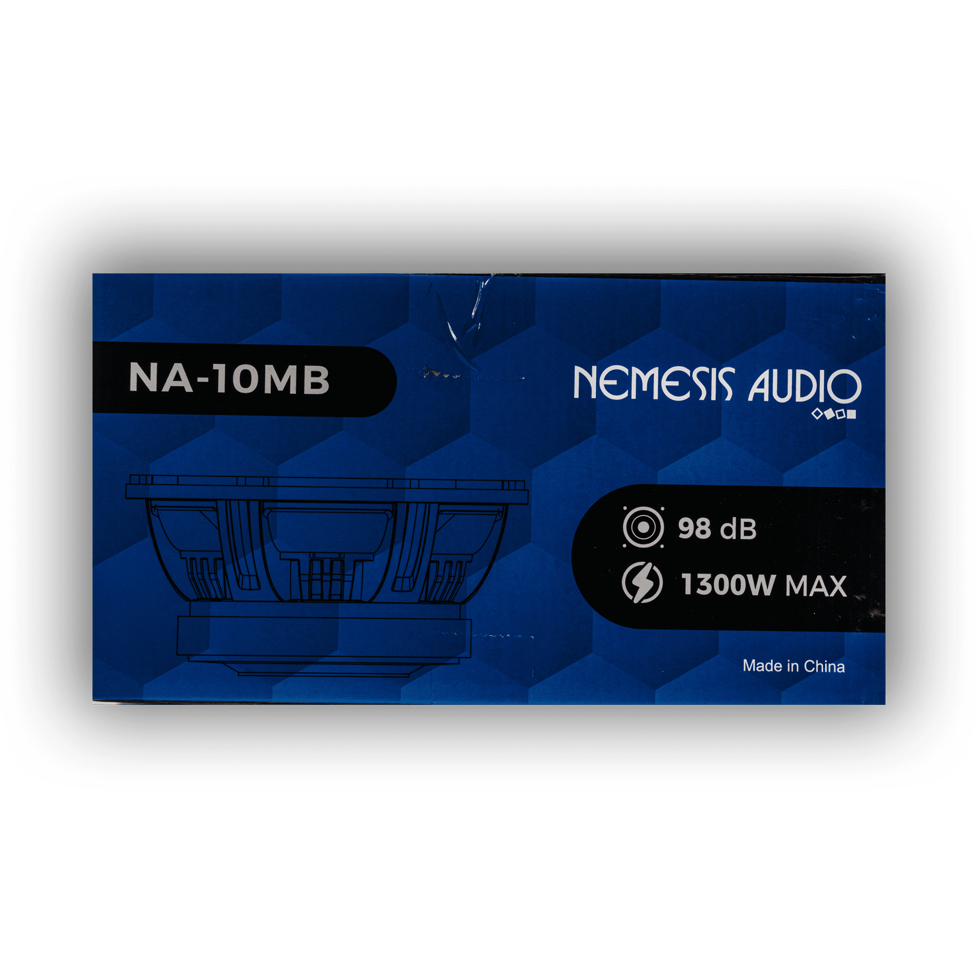 Nemesis Audio NA-10MB 10-inch pro audio midbass speaker side angle