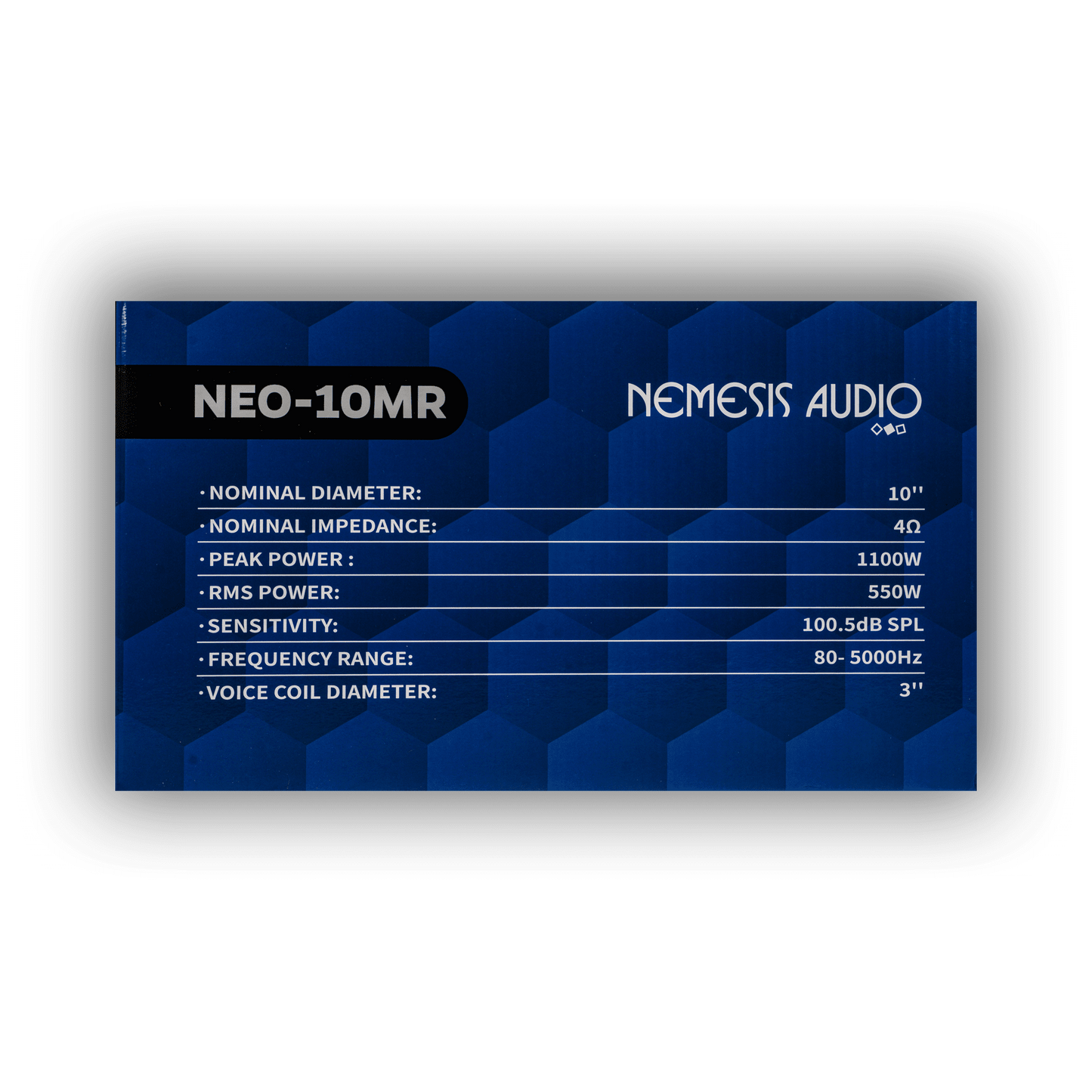 Nemesis Audio NEO-10MR 3 inch voice coil speaker rear view