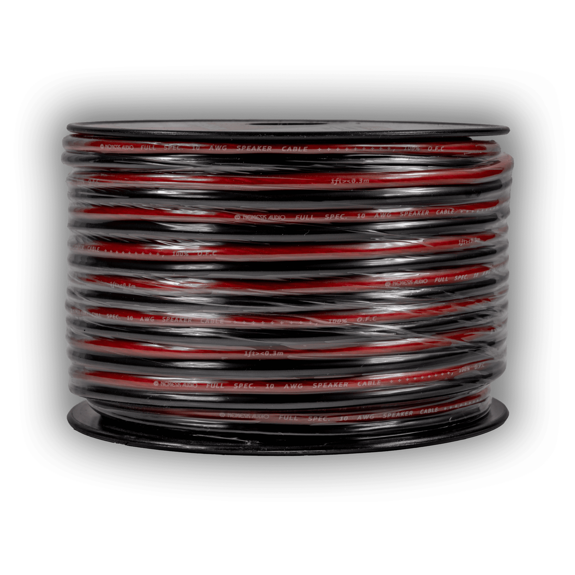 Nemesis Audio NM-10/100 100-foot speaker wire roll closeup