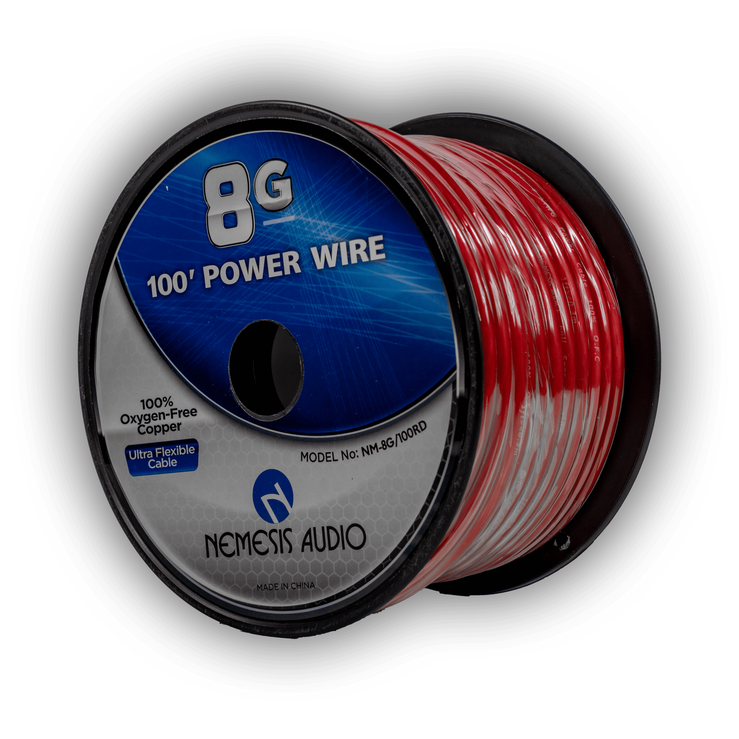 Nemesis Audio NM-8G/100RD 8 gauge OFC power wire side detail