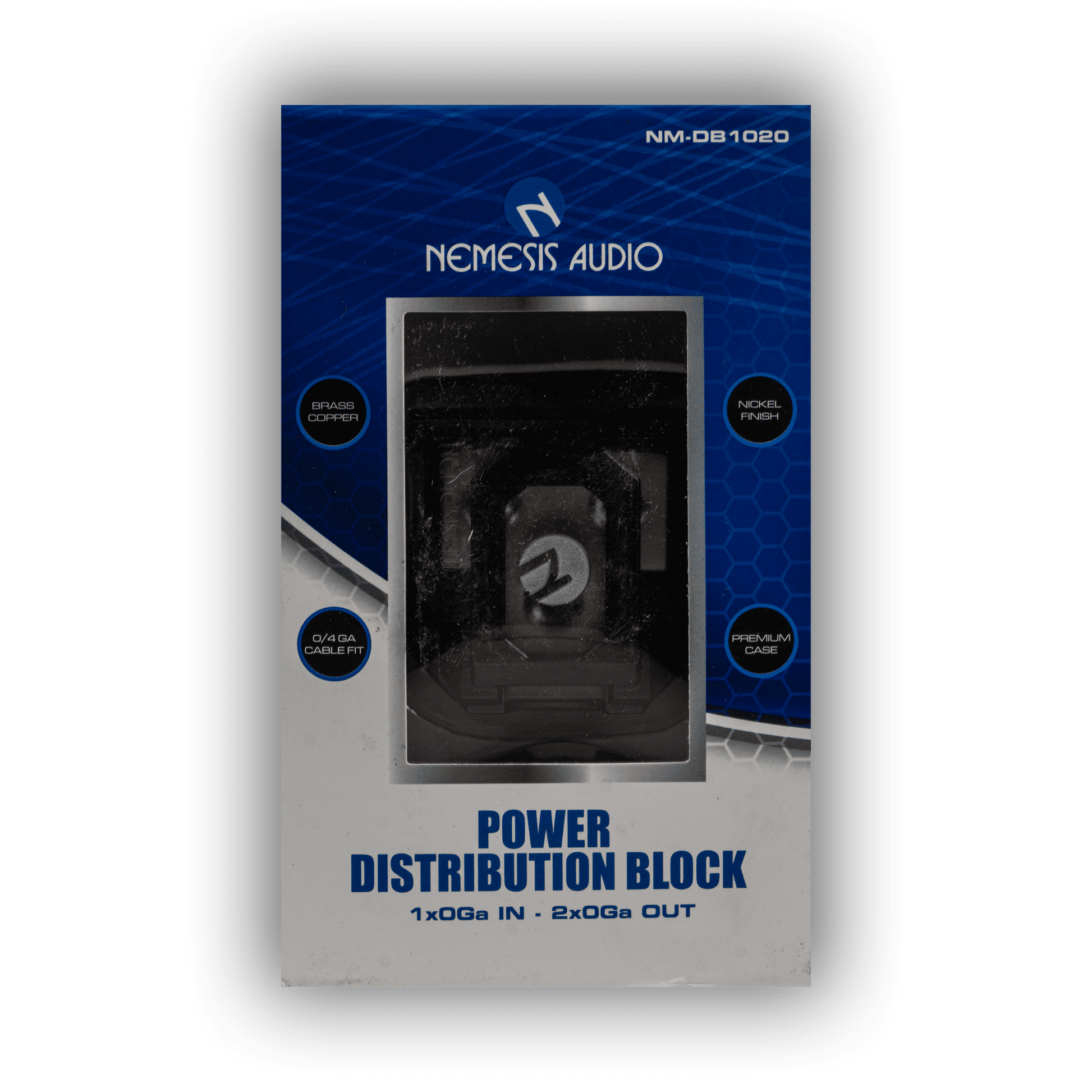 Nemesis Audio NM-DB1020 power distribution block front packaging