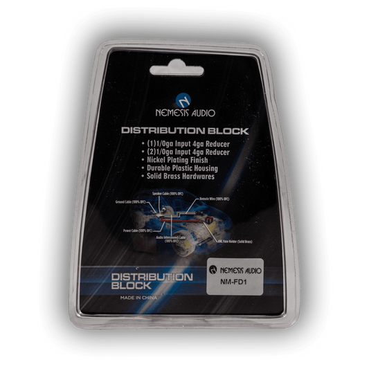 Nemesis Audio NM-FD1 1/0 gauge distribution block rear packaging specs