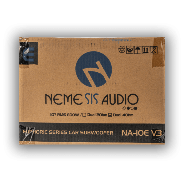 Nemesis Audio NA-10EV3 subwoofer retail box front