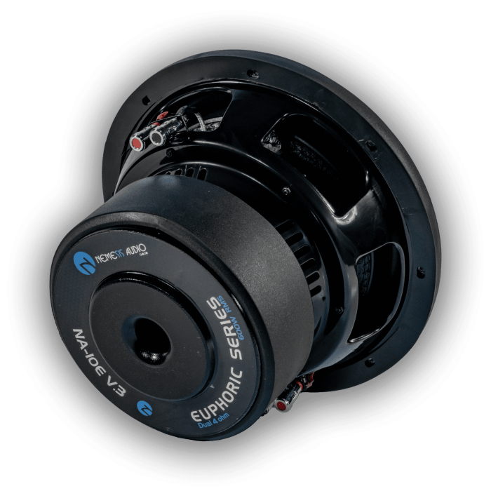Nemesis Audio NA-10EV3 10-inch subwoofer left angle