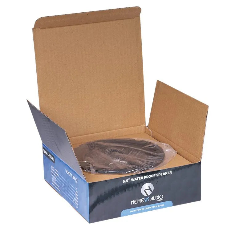 Nemesis WPF-6.5SLM water-resistant marine speaker close-up for custom audio installs
