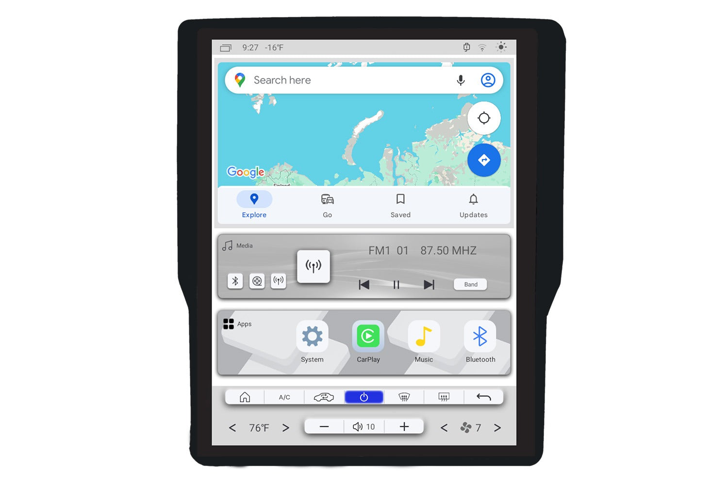 Linkswell T-Style LITE 2 radio for 2019-2024 RAM trucks large touchscreen head unit LT-DGPU12-1RR-6C