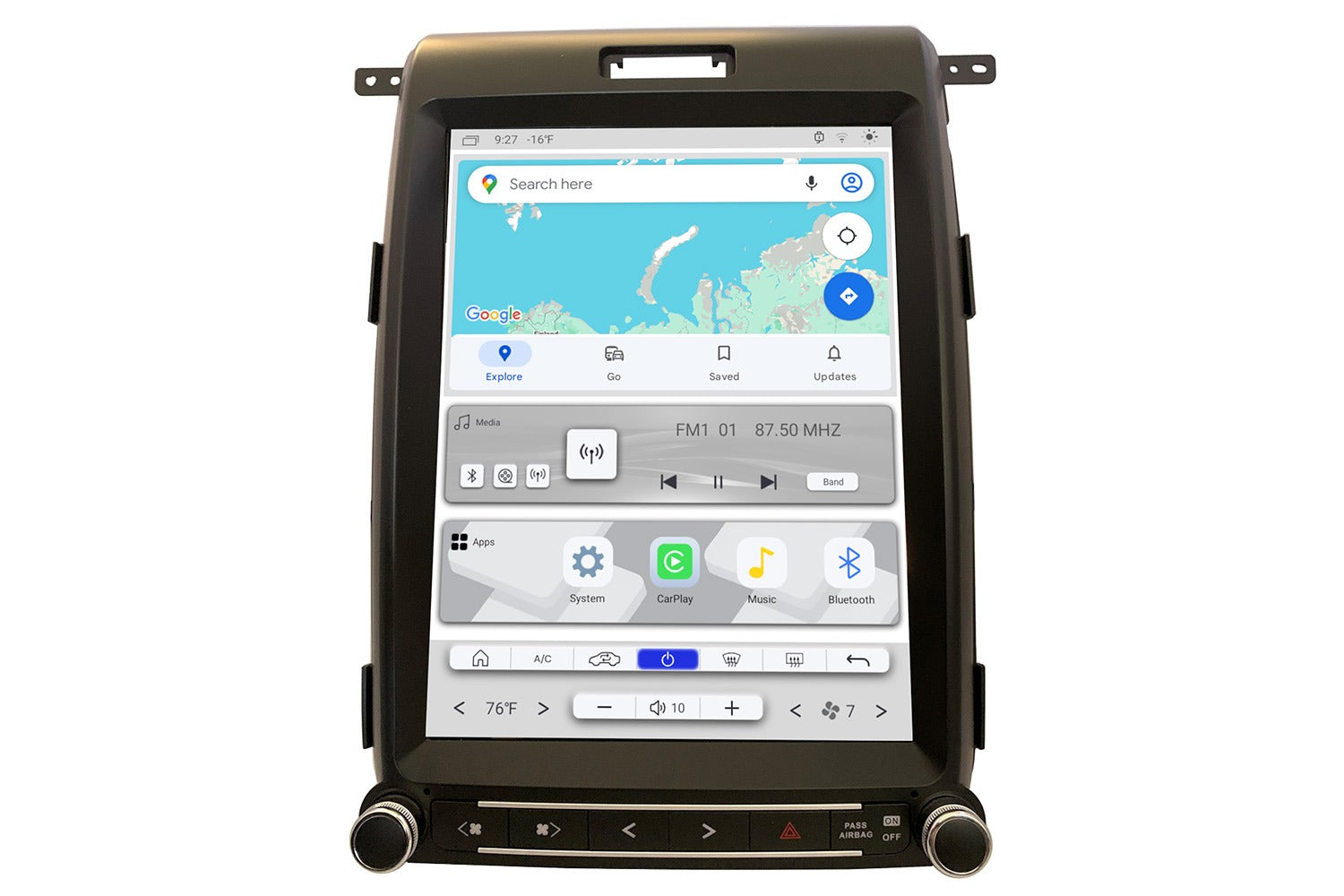 Linkswell T-Style LITE 2 radio for 2013-2014 Ford F-150 large touchscreen head unit LT-FDOP12-1RR-6C