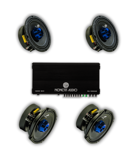 Nemesis Audio Pro Voice Package – 4 Door Speaker Upgrade with Amplifier (6.5" and 6x9")