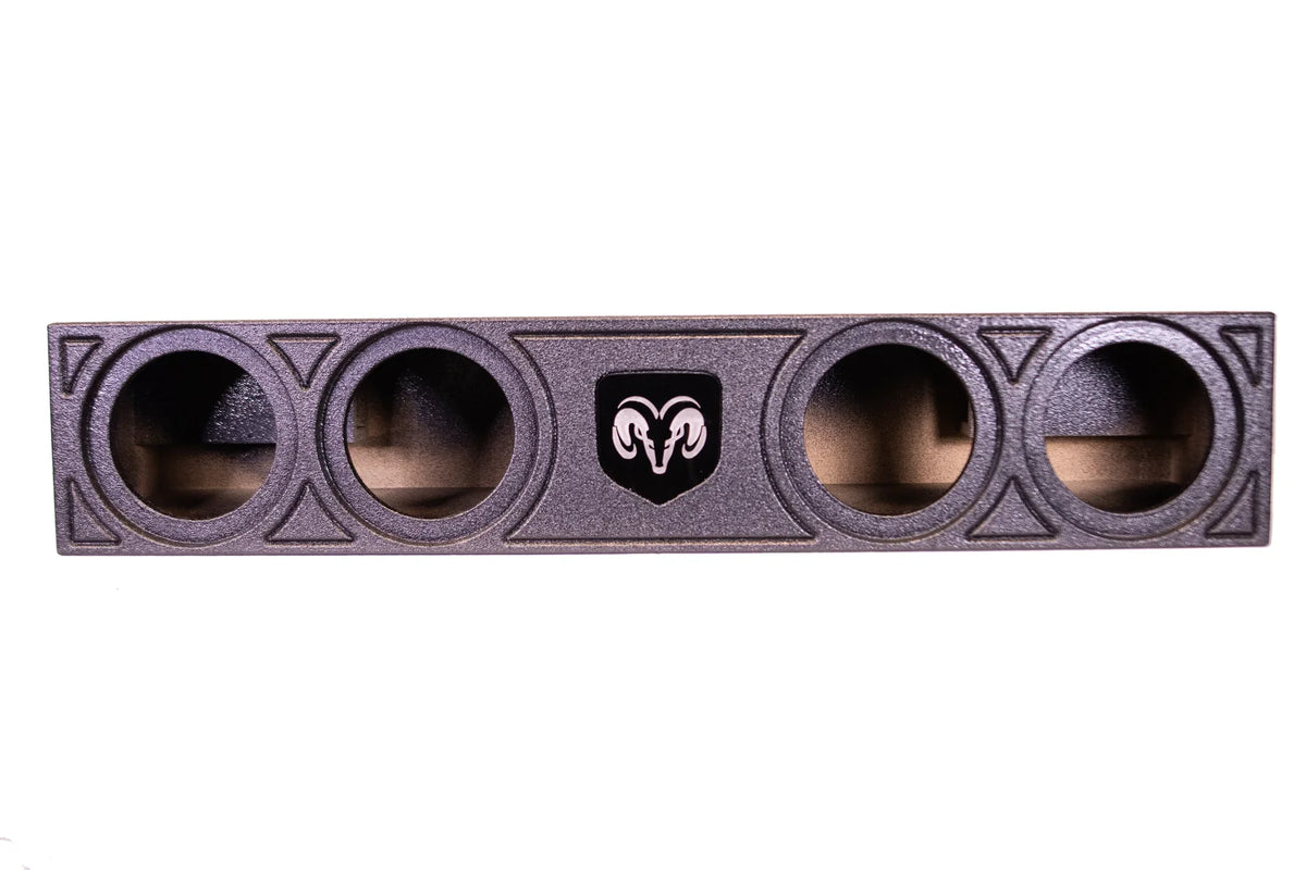 SSBOXES RAM 1500 Crew Cab 2019–2026 4x8 empty subwoofer box — excludes Classic, 2500 and 3500