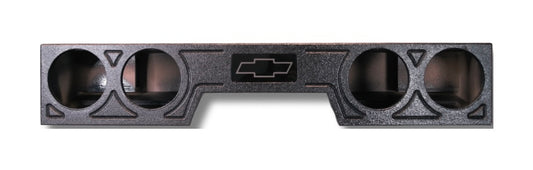 SSBOXES quad 8 subwoofer box for Chevy Silverado and GMC Sierra extended cab and double cab trucks with center hump under rear seat