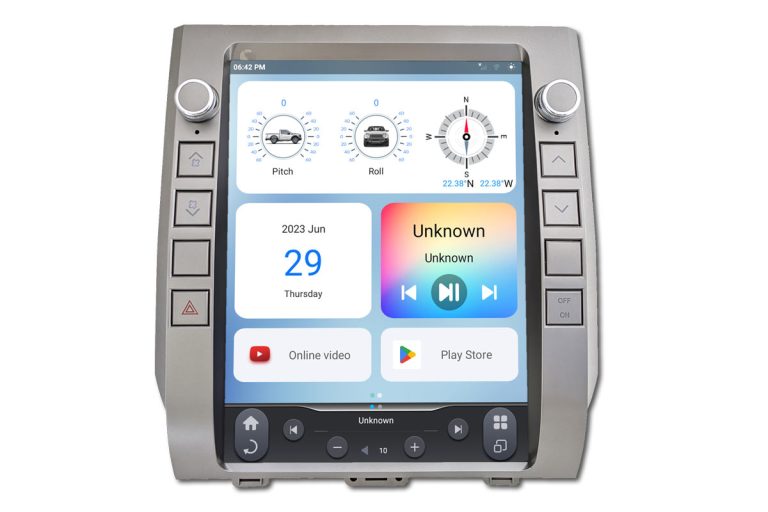 Linkswell GEN 6 T-Style Radio for 2014-21 Toyota Tundra front view