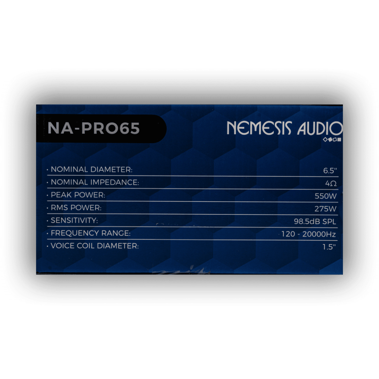 NA-PRO65 | 6.5″ Pro Coaxial Speaker 550W Max 1.5″ Voice Coil 4-Ohm - Image 8