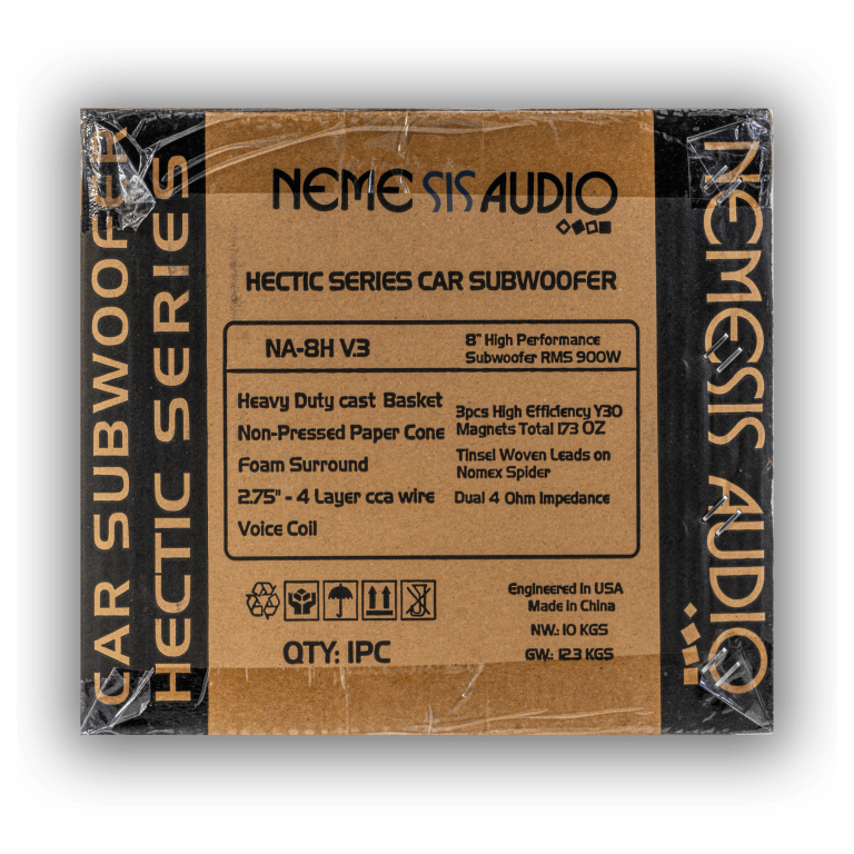 Nemesis Audio NA-8E V.3 | 8″ High Performance 650W RMS Dual Voice Coil Euphoric Series Car Subwoofer - Image 6