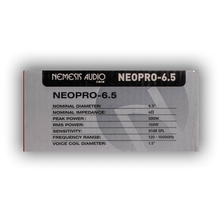 NEOPRO-6.5 | 6.5″ Midrange Speaker 300W Max 150W RMS 1.5″ Voice Coil 4-Ohm - Image 12