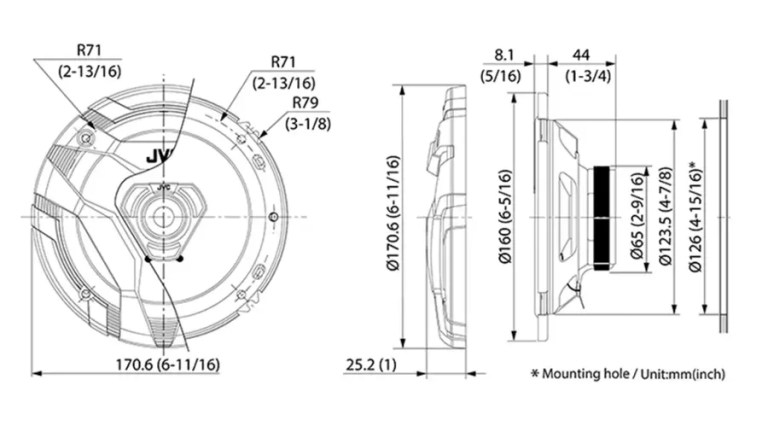JVC CS-DF620 6.5" drvn DF Series Coax Speaker (Pair) - Image 8
